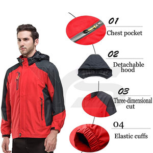 Men's High Quality Winter Softshell Jacket Custom Logo Print Windproof Outdoor-Friendly with Woolen <b>Stand</b> Zipper Casual Style - Product Image 5