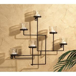 Durability Metal Candle Holder with <b>Sprayed</b> Printing Crafted Glass for Home Decor-for Living Room Dining Area Bedroom Events - Product Image 4