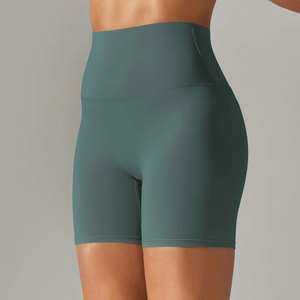 กางเกงขาสั้นเล่นโยคะของผู้หญิงแบบสั่งทำชุดฟิตเนสระบายอากาศได้ดีผลิตในปากีสถาน - Product Image 1