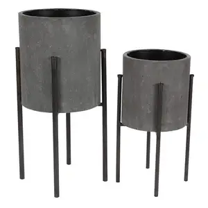 Set of Two 2023 Indoor Planter With Stand New Classical Designing Elegant iron Flower Pots Stand For home Decor Uses
