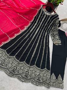Robe de travail de séquence de broderie lourde avec bas entièrement cousu et robe de collection prête à porter Dupatta - Product Image 2