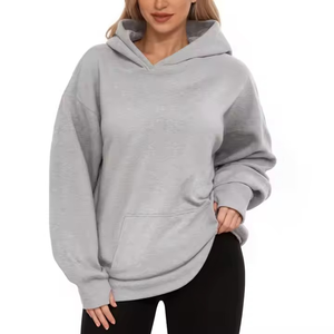 Sweats à capuche d'hiver pour femmes, de haute qualité, décontractés, en polyester imprimé, écologiques, grandes tailles, vente en gros, confortables, lourds, surdimensionnés - Product Image 1