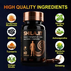 4 en 1 Shilajit Cápsulas Suplemento Ashwagandha Shilajit Tongkat Ali Cápsulas de musgo marino - Product Image 3