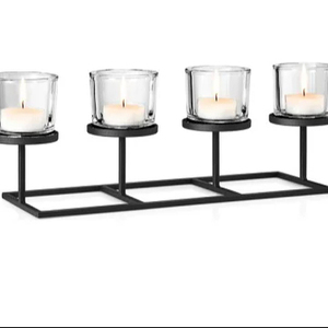 Nouveau design fait main coulé nouveautés bougeoir en fer de taille moyenne bougeoir décoratif pour la maison doré - Product Image 1