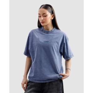 เสื้อยืดเจอร์ซีย์สีน้ำเงินล้างสี ผ้าฝ้าย 100% - Product Image 6