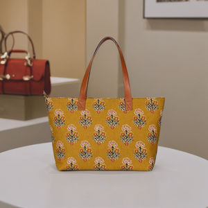 Eco-Friendly Cotton Canvas Tote <b>Bag</b> Zipper Closure Comfortable Shoulder Handles Reusable for <b>Shopping</b> Daily Use Vintage Style - Product Image 5