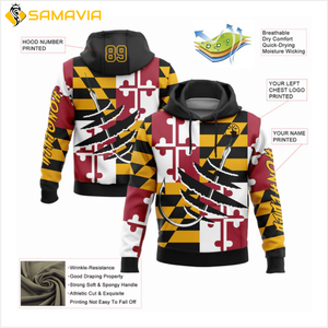 SAMAVIA Custom Logo Printed Sporty <b>Hoodie</b> Fashion Sublimation Sweatshirt for Gym & Outdoor Summer Wear - Product Image 4