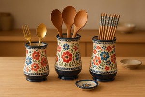 Recipiente de Cerámica para Utensilios |   Recipiente para Guardar Utensilios de Cocina |   Uso en el hogar, restaurantes y hoteles - Product Image 4