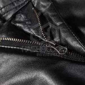 Pantalon droit en cuir léger décontracté de haute qualité pour hommes dernière conception avec logo personnalisé en gros - Product Image 5