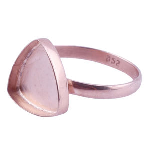 925 pur argent Sterling 7-30 MM trillion forme pince tasse solide bande anneaux US-7 gros Fine lunette bricolage métal coulée bijoux - Product Image 3