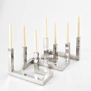 Black Color Powder Coated High Standard Quality Metal Unique Stylish Designer Wedding Table Centerpiece <b>Decoration</b> Candle Holder - Product Image 5