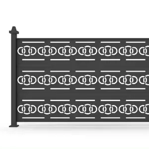 Легкая установка, алюминиевый забор для уединения, горизонтальное ограждение для сада, металлические панели для ограждения