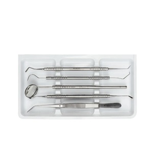 Juego manual de calidad alemana Premium de instrumentos quirúrgicos dentales de 5 piezas de acero inoxidable hecho a medida Clase dental profesional I - Product Image 5