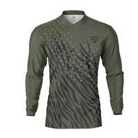 Maillot de motocross à manches longues de qualité supérieure, respirant, à séchage rapide, imprimé numériquement, haute visibilité, couleur vive, vêtements de sport