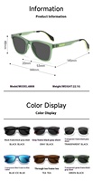 Lunettes de soleil unisexes légères antidérapantes Charnière à ressort polarisée Style tendance pour aventures en plein air au printemps et en été