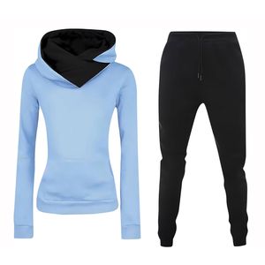 Conjunto de chándal de poliéster para mujer, ropa deportiva, traje informal con pretina ajustable, chándal informal elegante para Fitness - Product Image 3