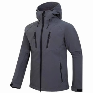 Vente en gros Veste softshell de ski d'extérieur à capuche personnalisée pour hommes Vestes softshell zippées professionnelles pour hommes - Product Image 5