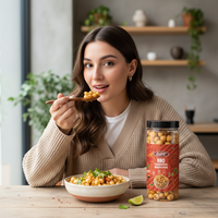 Glee Impex BBQ Tandoori Pittige Makhana 80g Pot Geroosterde Vossennoten Halfzacht Glutenvrij Hoog Eiwitrijk Vezelrijk Gezonde Snack Indiaas