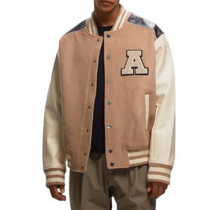 แจ็คเก็ตเบสบอลทรงวาร์ซิตี้สำหรับฤดูหนาว สำหรับผู้ชายและผู้หญิง ปักลาย ป้องกันลม สไตล์สตรีทแวร์ แจ็คเก็ตผู้ชาย - Product Image 2
