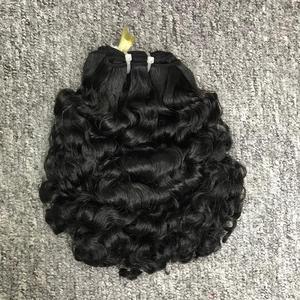 Recién llegado extensiones de cabello Remy vietnamita crudo rizado birmano con color natural sin enredos o desprendimiento fácil cuidado - Product Image 1