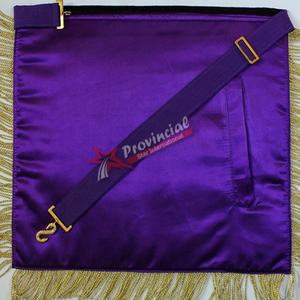 Delantales Masónicos de Cuero de Alta Calidad, Terciopelo, Bordados a Mano, Estrella Provincial, Regalo Internacional, Artesanía - Product Image 2