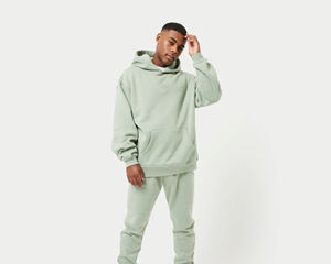 Venta al por mayor logotipo personalizado liso de gran tamaño hombres ropa deportiva algodón polar chándal personalizado invierno chándal conjunto para hombres - Product Image 4