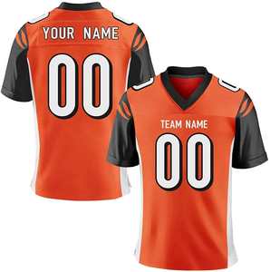 Camiseta de Fútbol Americano Personalizada para Hombre, Sublimada, Transpirable, de Malla, con Cuello en V, Manga Corta, Diseño de Uniforme de Equipo, Logotipo, Nombre y Número Opcionales - Product Image 6