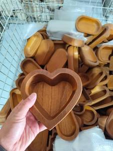 Export Quality Heart Shaped Wooden Dough Bowl Rustic <b>Candle</b> Safe <b>Tray</b> dough bowls decor Available for Export Price from India - Product Image 6