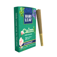 Cônes pré-remplis Hari Leaf Calm Blueberry sans tabac, sans nicotine, saveur sucrée et acidulée, paquet de 5 cônes