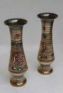 Vintage Textured Metal Vase Brass Flower Vase Farmhouse Decor Perfect Gift For Anniversary Wedding Birthday <b>Wife</b> Mother - Product Image 6