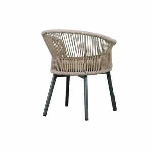 Saxo Dining <b>Chair</b> Lum Weaving Solid Teak <b>Wood</b> Aluminium Feet Durable Outdoor Patio Villa Park Use Modern Minimalist Design - Product Image 2