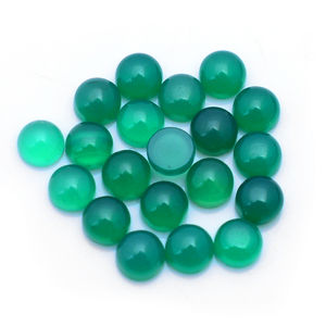 25 piezas de ónix verde natural 4mm cabujón redondo 2,6mm grueso piedra preciosa 7,65 Cts lote Iroc ventas alta calidad piedra preciosa suelta - Product Image 1