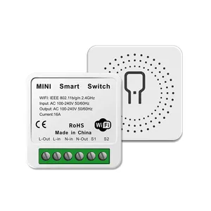 <span class=keywords><strong>Mini</strong></span> Módulo de interruptor inteligente inalámbrico con relé Wifi de 16A y 10A compatible con la aplicación Tuya Smart Life, temporizador de relé de voz <span class=keywords><strong>Google</strong></span> <span class=keywords><strong>Home</strong></span> <span class=keywords><strong>Alexa</strong></span> - Product Image 2