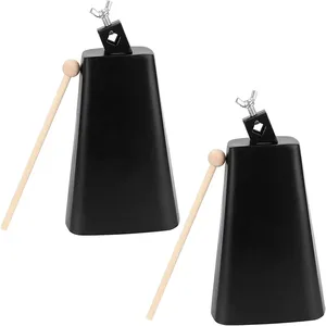 New Design Percussion Instrument Plastic Cowbell Custom Logo For Sporting Events Plating Musical Drum Cowbell