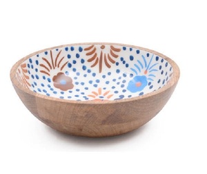 Bol en bois écologique, durable, de haute qualité, au design moderne, imprimé décoratif, pour la maison, l'hôtel et le restaurant, idéal pour servir des salades - Product Image 6