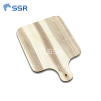 Planche à découper rectangulaire en bois d'acacia avec poignée épaisseur 18 MM utilisation pour servir/charcuterie/planche à fromage prix de gros