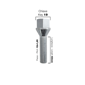 10 tornillos ch.19 12X1.25 l.42mm - Product Image 2