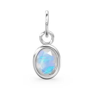 Pendentif de collier DIY en alliage de zinc, ovale, à facettes, pierre de lune arc-en-ciel, sertissage fantaisie pour enfants, certifié par une tierce partie - Product Image 4
