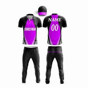 Uniforme de cricket entièrement personnalisé OEM avec impression par transfert thermique, tissu 100% polyester, option grande taille - Product Image 5