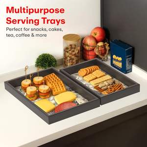 Ensemble de plateaux de service en bois de luxe au design vintage pour la cuisine, la table à manger, le bureau et la maison, matériau de qualité supérieure disponible - Product Image 4