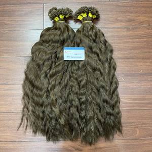 Kératine Pointe Plate Droite Couleur Marron 100% Extensions de Cheveux Humains Vietnamiens - Product Image 1