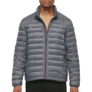 Wholesale Men's <b>Winter</b> Puffer <b>Jacket</b> Denim Fabric <b>Waterproof</b> Windproof Breathable Eco-Friendly Vintage Style Stand Custom Front - Product Image 5