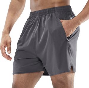 Vente chaude hommes séchage rapide Gym Fitness Shorts sportif décontracté élastique taille moyenne fermeture solide respirant maille toile tissé inde - Product Image 5
