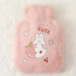 Bouteille d'eau chaude luxueuse en peluche avec alimentation électrique, style animal mignon, portable, pour un confort thermique optimal - Product Image 6