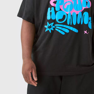 High Quality Men's Oversized T-Shirt Quick Dry 100%Cotton with Puff Printed Design Oversized T-Shirt Knitted - Product Image 5