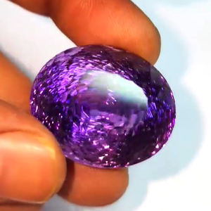 3 Pcs of Natural Amethyst 30mm to 40mm Oval <b>Laser</b> Cut 288 Cts Lot Iroc <b>Sales</b> High Quality Brazil Amethyst Loose Gemstone Facet - Product Image 2