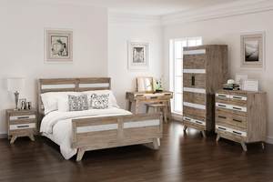 Marca SOHO Tallboy 5 cajones Nuevo diseño Muebles de dormitorio ODM Servicio OEM Roble/Pino/Acacia Madera maciza Suministro directo - Product Image 5