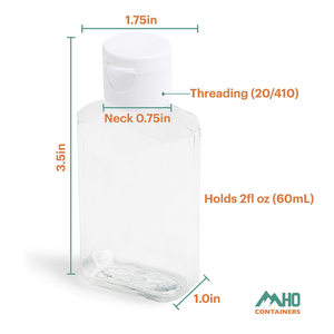 60ml Clear PET Plastic <b>Bottle</b> with <b>Flip</b> <b>top</b> cap Shampoo Lotion Body Wash Liquid Container Packaging Vietnam manufactory - Product Image 4