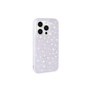 Étui de téléphone de luxe avec design en diamant et strass pour iPhone 14 Pro Max, coque blanche de qualité supérieure Netzy, coques arrière de téléphone élégantes, style INS - Product Image 1