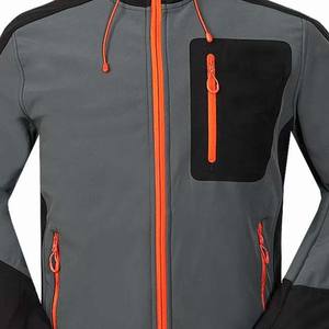 Veste Softshell à Capuche pour Homme en Toile Enduite, Meilleure Vente, Hiver, Taille et Couleur Personnalisables, Logo Avant, Service OEM, Fermeture Éclair - Product Image 3